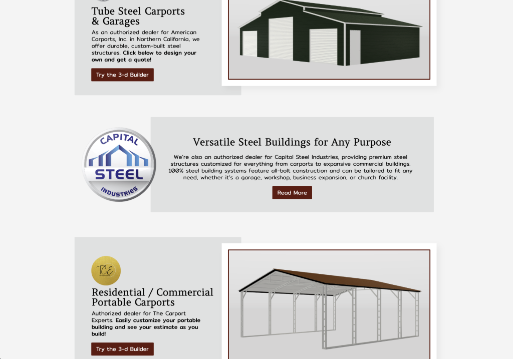 Martin Construction California web design